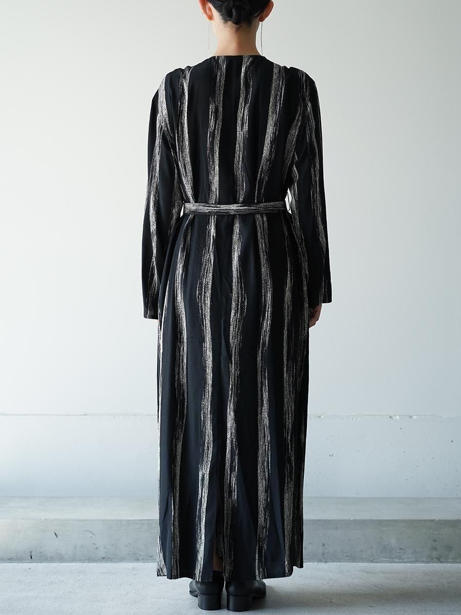 AKIRANAKA Stitch stripe dress