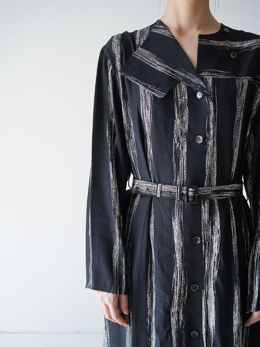 AKIRANAKA Stitch stripe dress