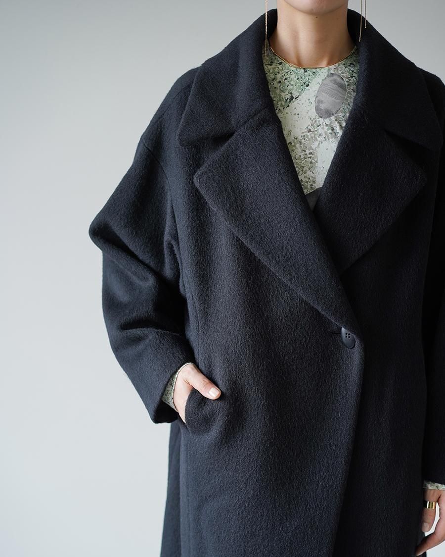 Mame Kurogouchi Wool Arupaka Long Cort