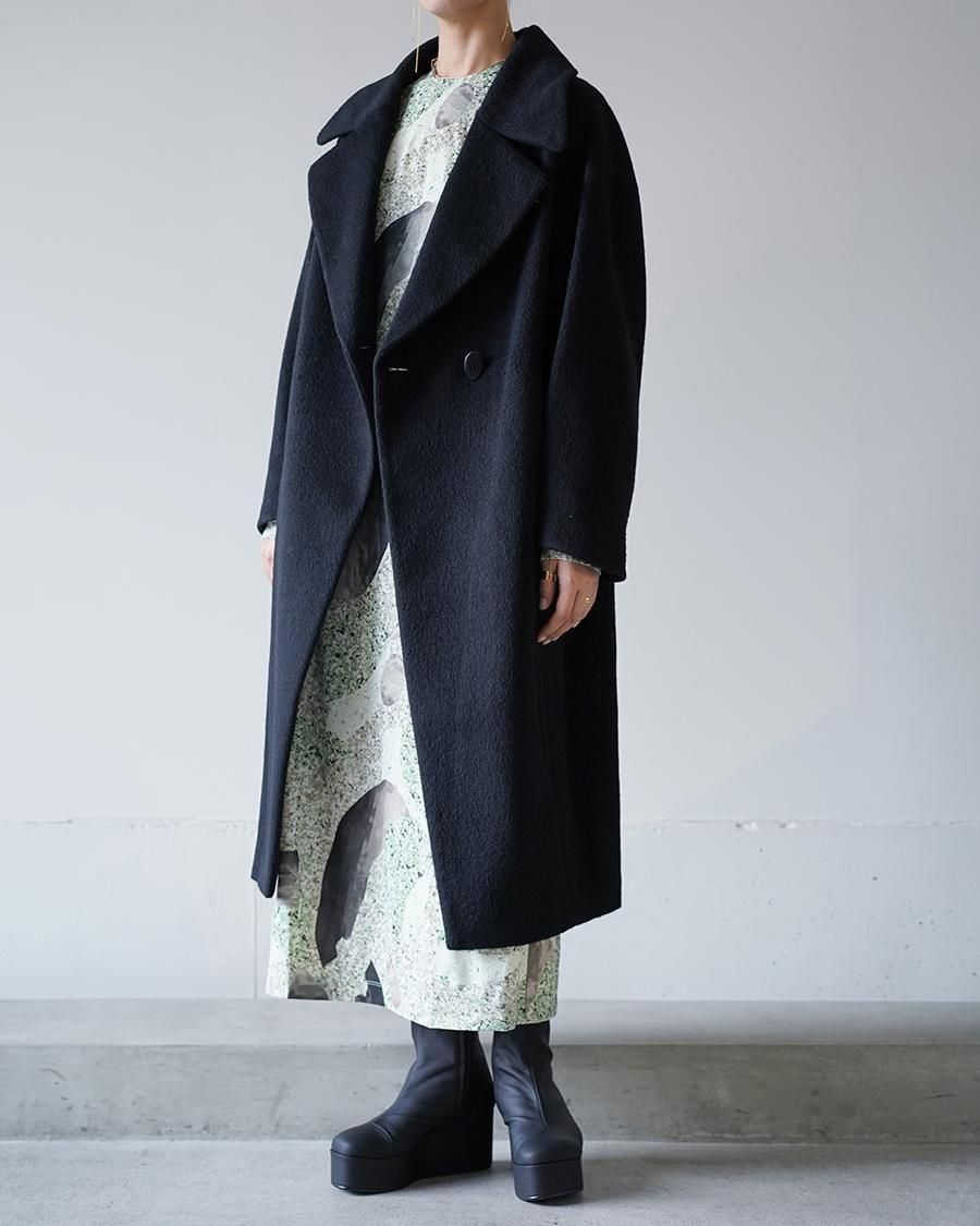 Mame Kurogouchi Wool Arupaka Long Cort