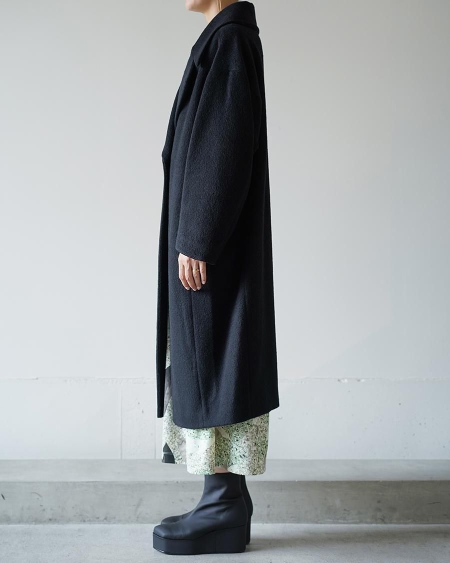 Mame Kurogouchi Wool Arupaka Long Cort