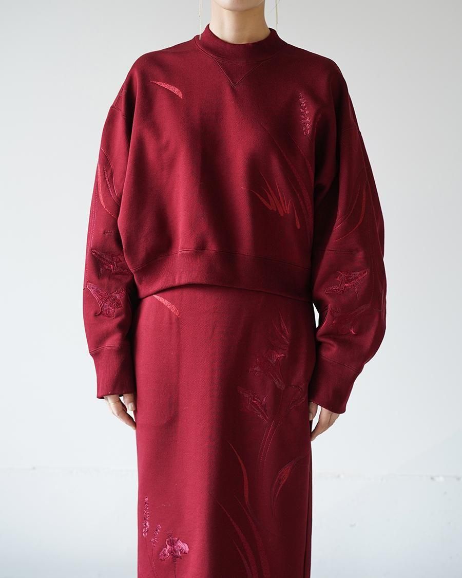 Mame Kurogouchi Floral Motif Embroidered Sweatshirts