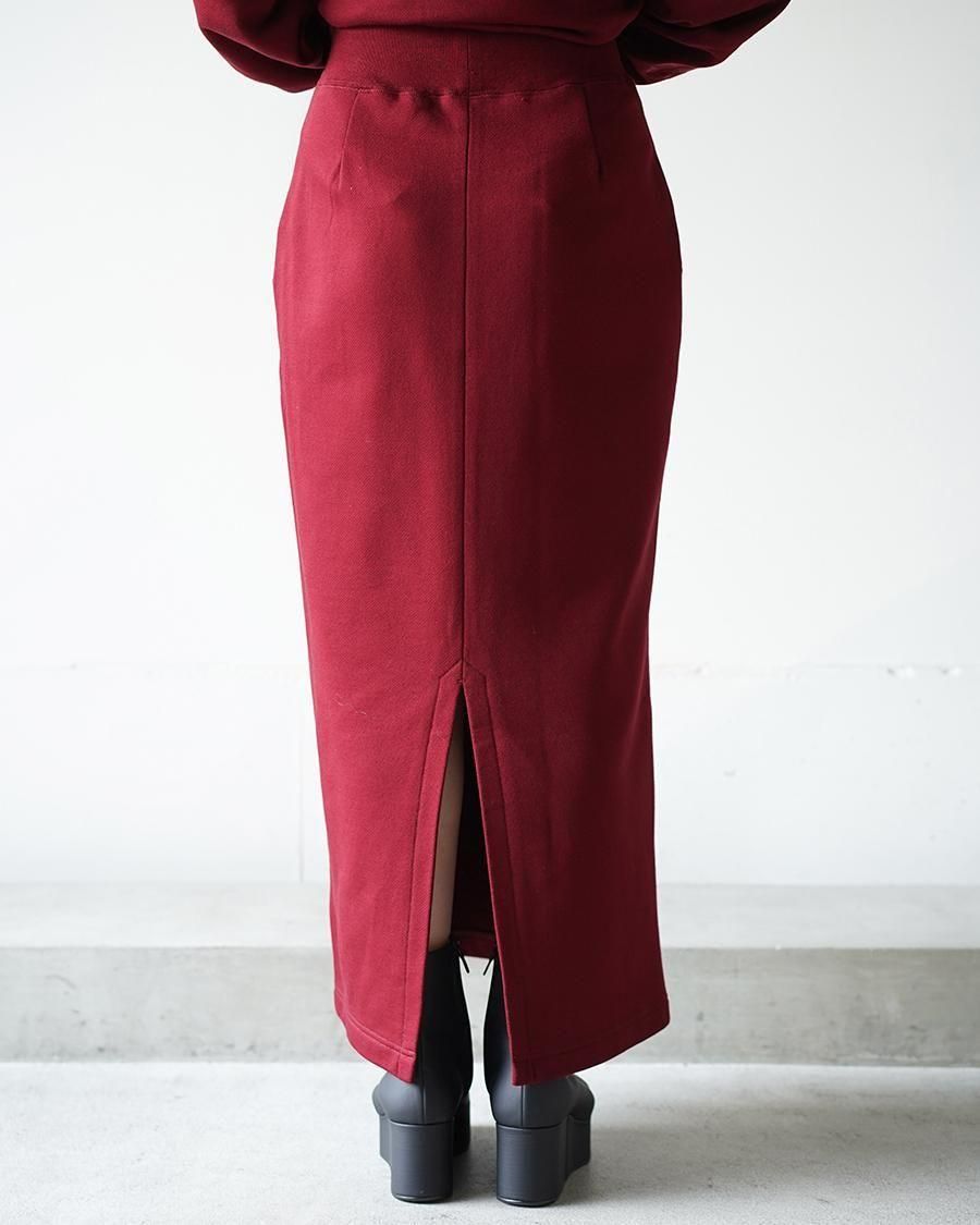 Mame Kurogouchi Floral Motif Embroidered Sweater Skirt