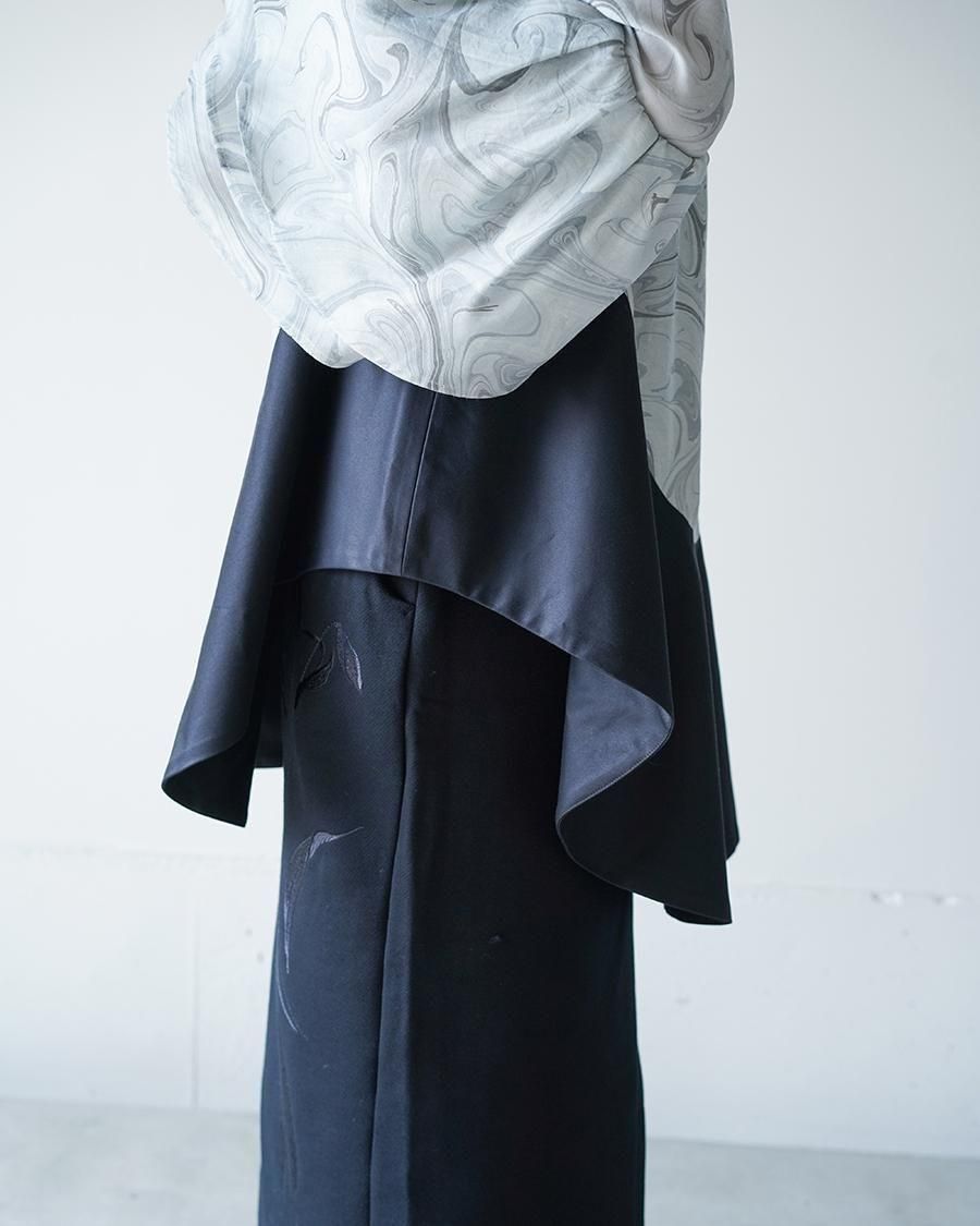 Mame Kurogouchi Silk Wool Marbling Tunic