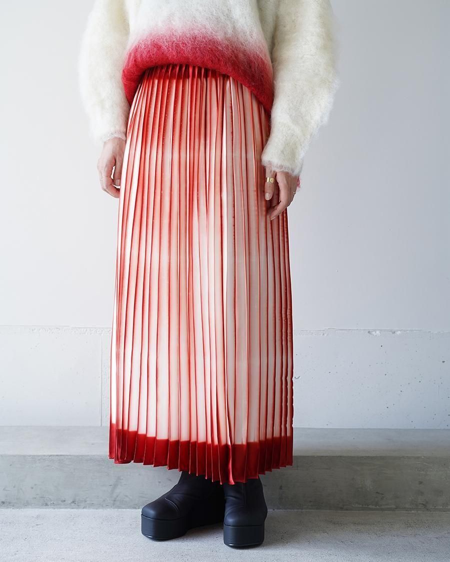 Mame Kurogouchi Itajime Shibori Pleated Skirt