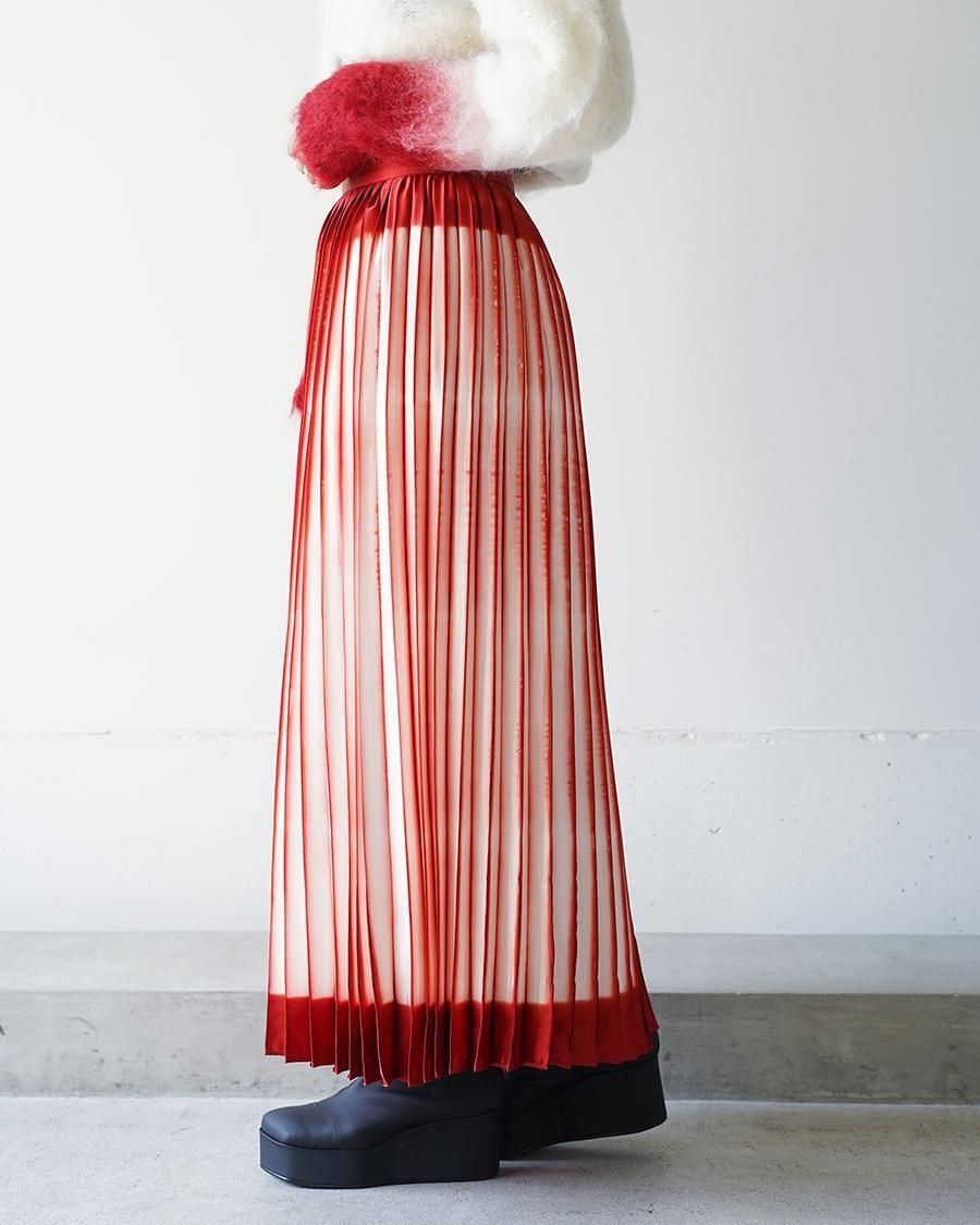 Mame Kurogouchi Itajime Shibori Pleated Skirt