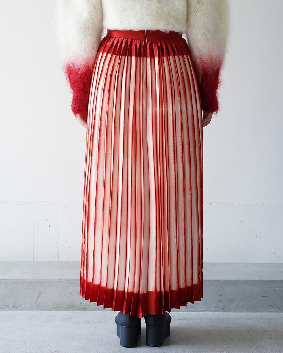 Mame Kurogouchi Itajime Shibori Pleated Skirt