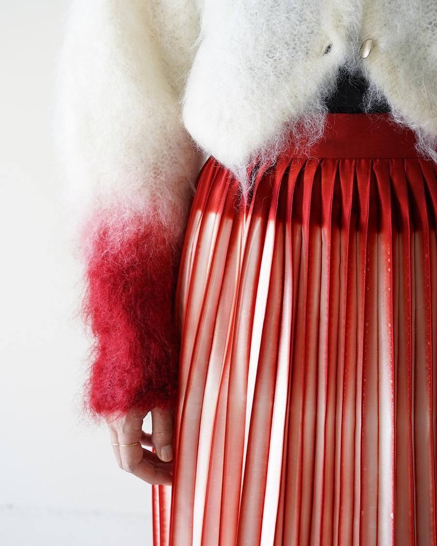 Mame Kurogouchi Itajime Shibori Pleated Skirt