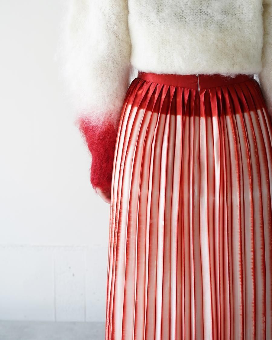Mame Kurogouchi Itajime Shibori Pleated Skirt