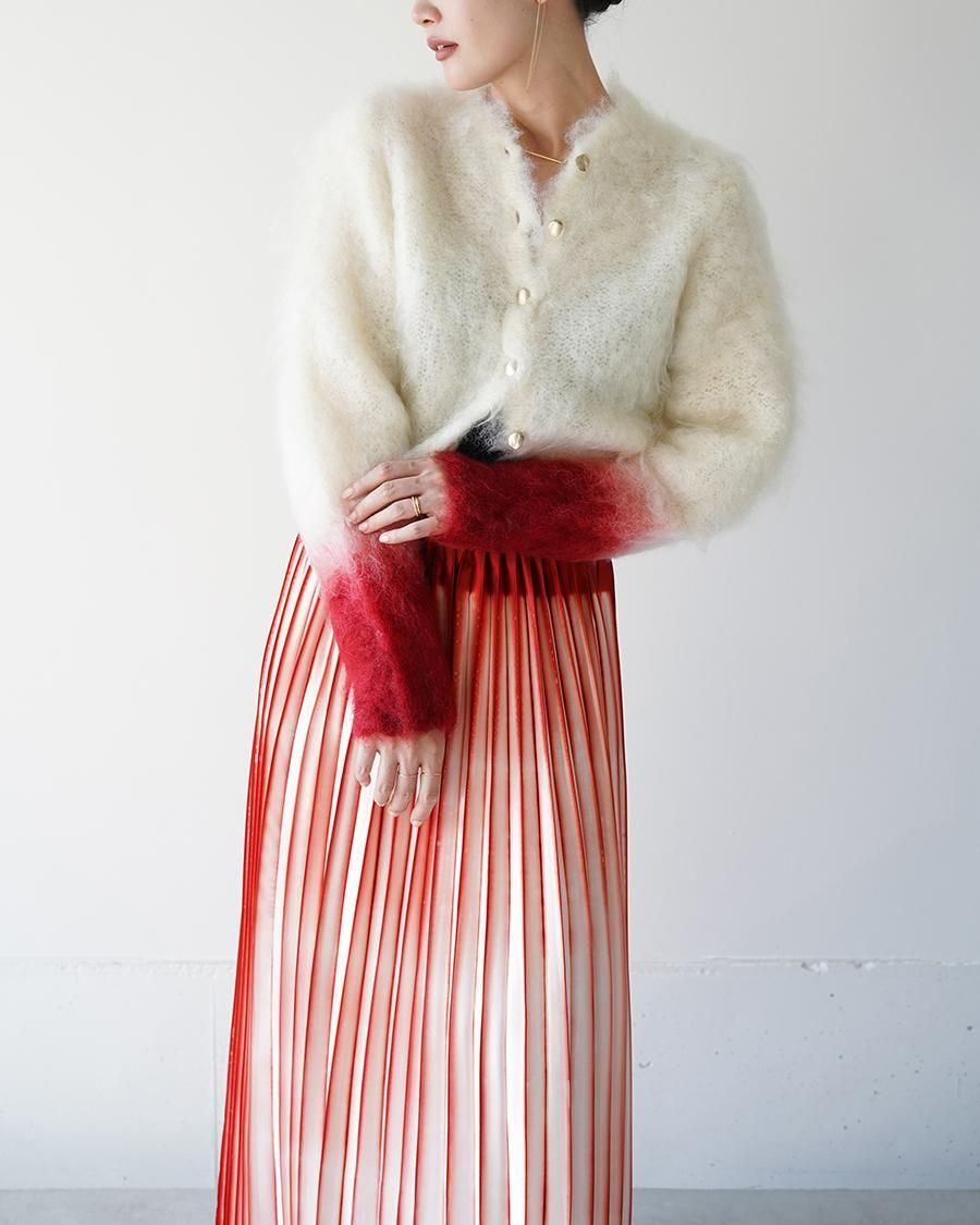 Mame Kurogouchi Itajime Shibori Pleated Skirt