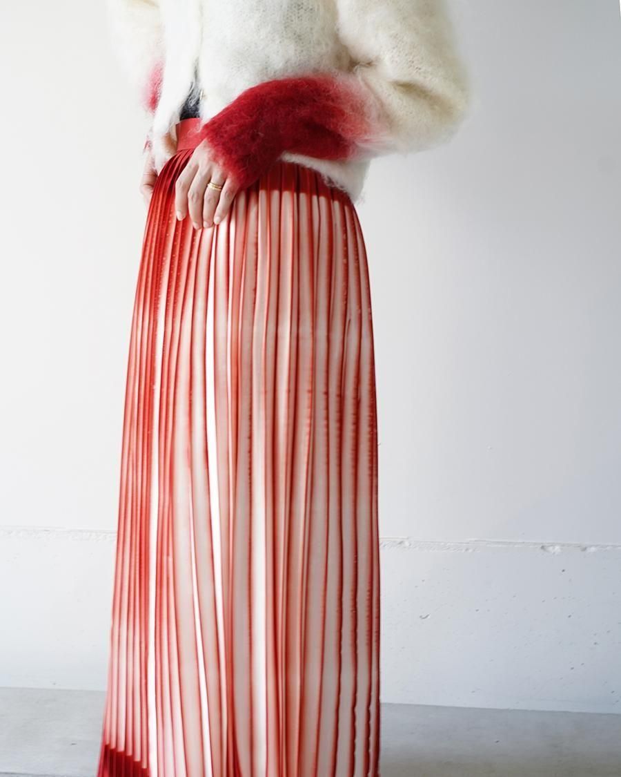 Mame Kurogouchi Itajime Shibori Pleated Skirt