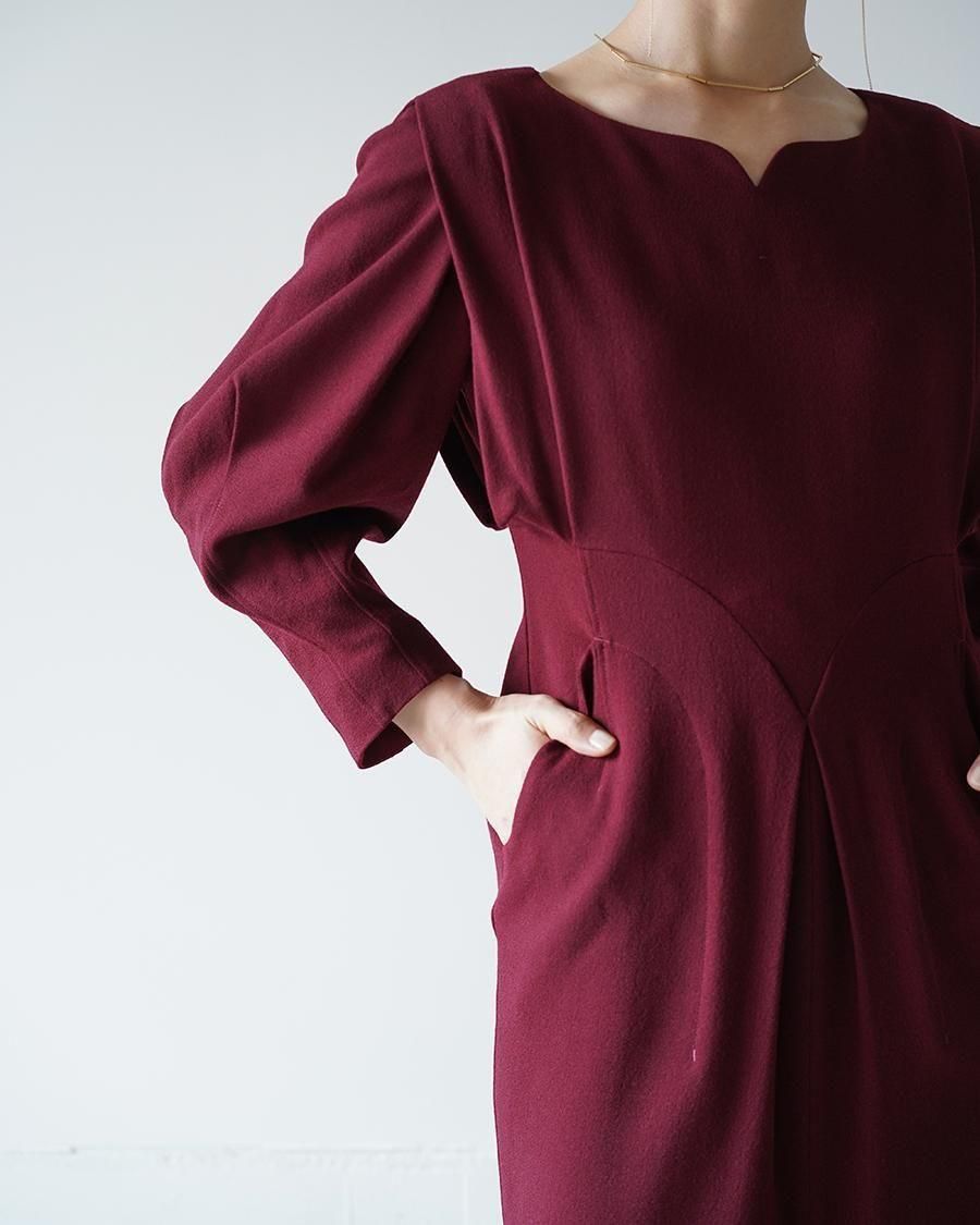 Mame Kurogouchi Wool Georgette Dress