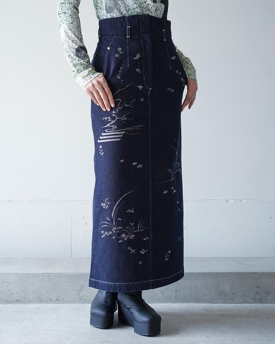 mame kurogouchi Nature Pattern デニム サイズ1 Mame Kurogouchi（マメ クロゴウチ）Nature Pattern Jacquard