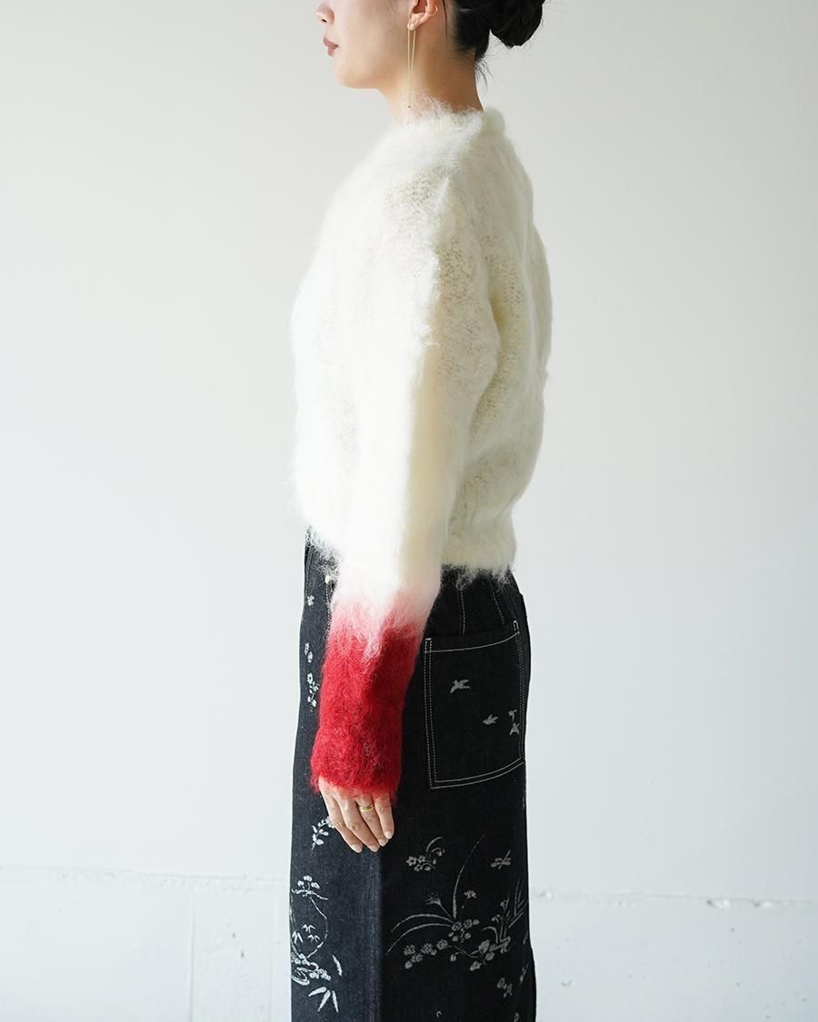 Mame Kurogouchi Fur Knitted Cardigan