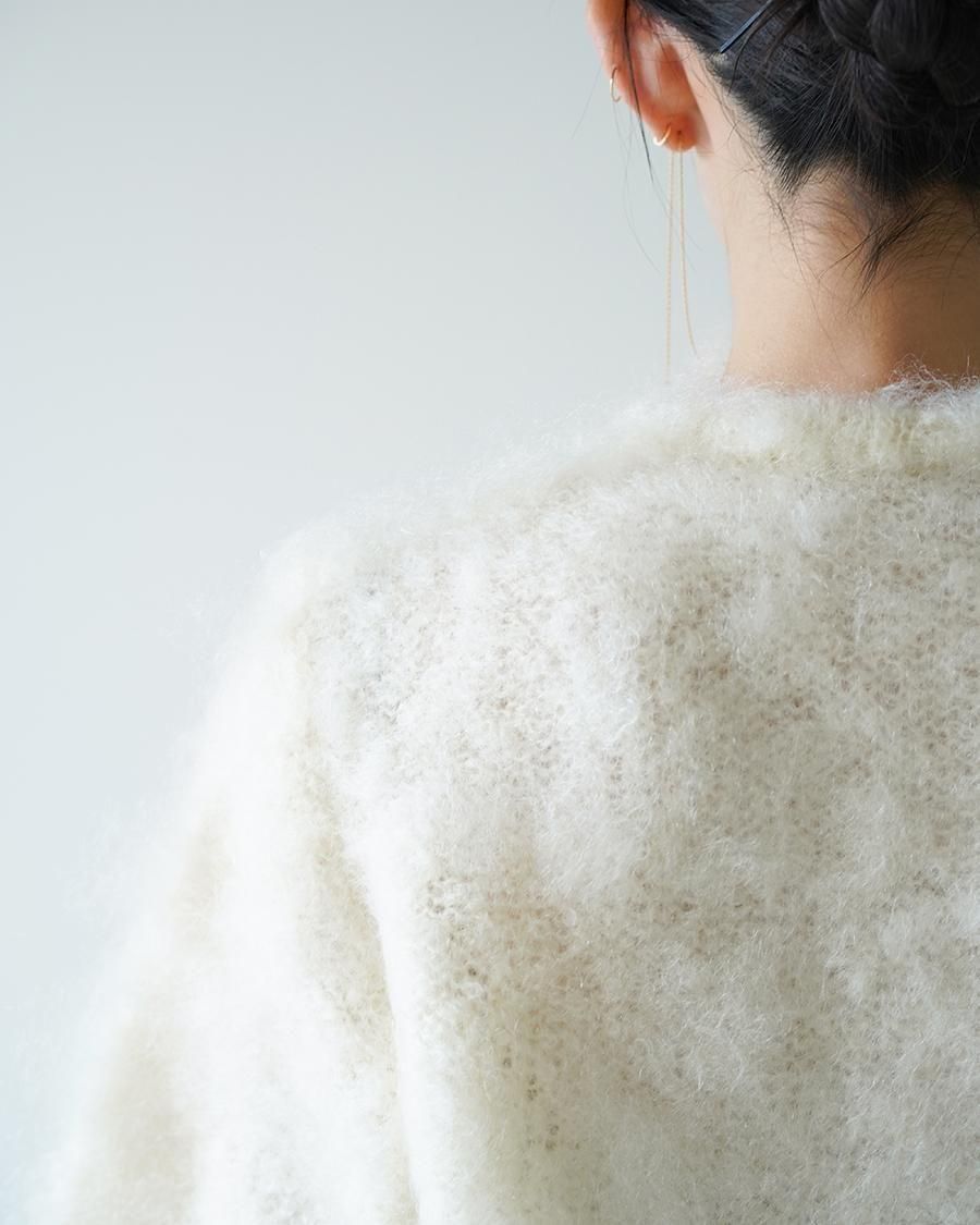 Mame Kurogouchi Fur Knitted Cardigan