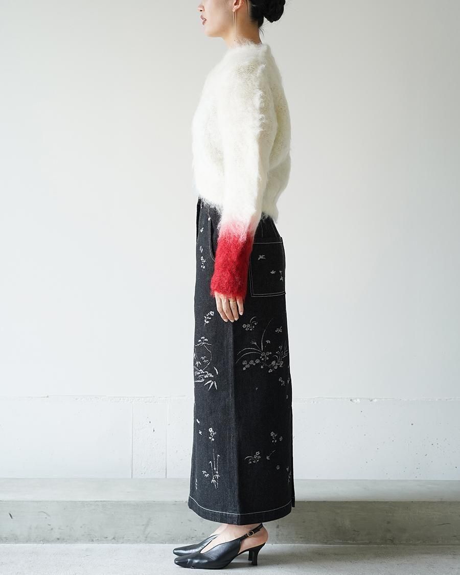Mame Kurogouchi Fur Knitted Cardigan