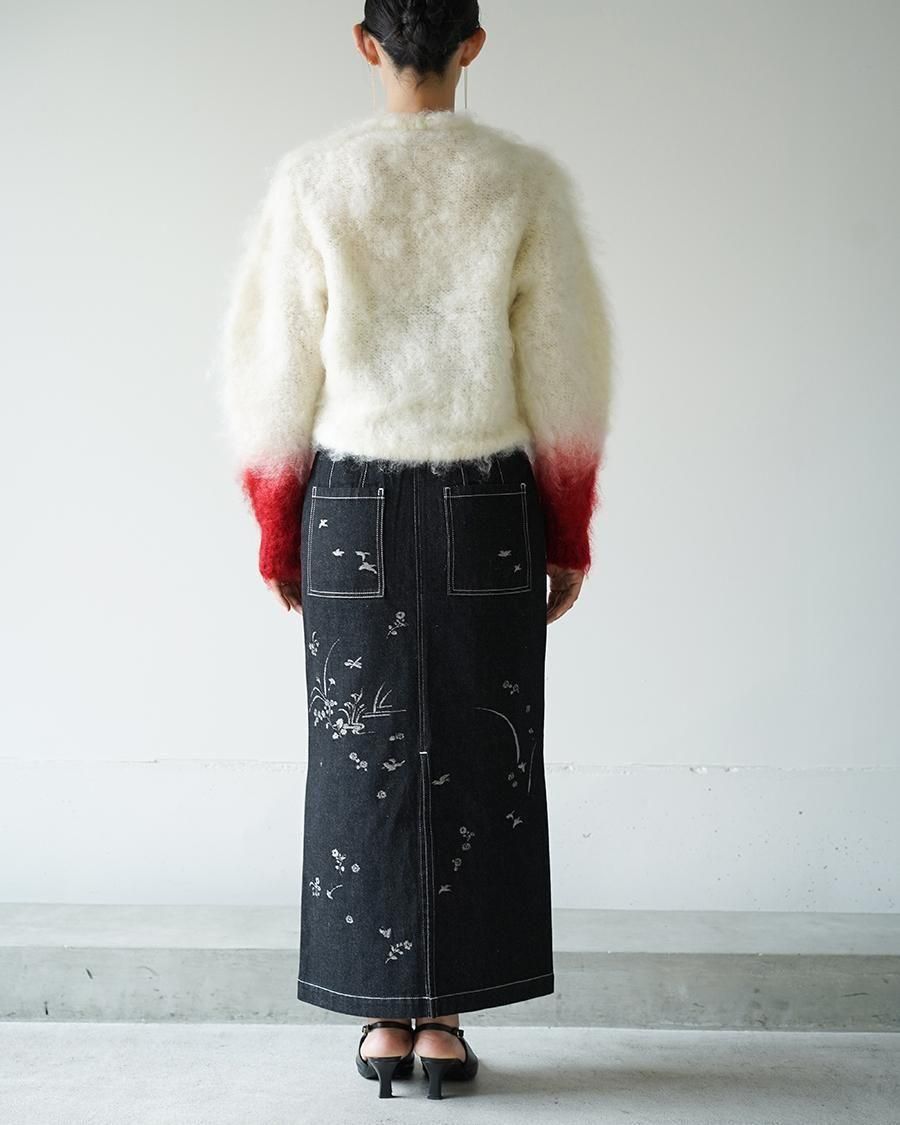 Mame Kurogouchi Fur Knitted Cardigan