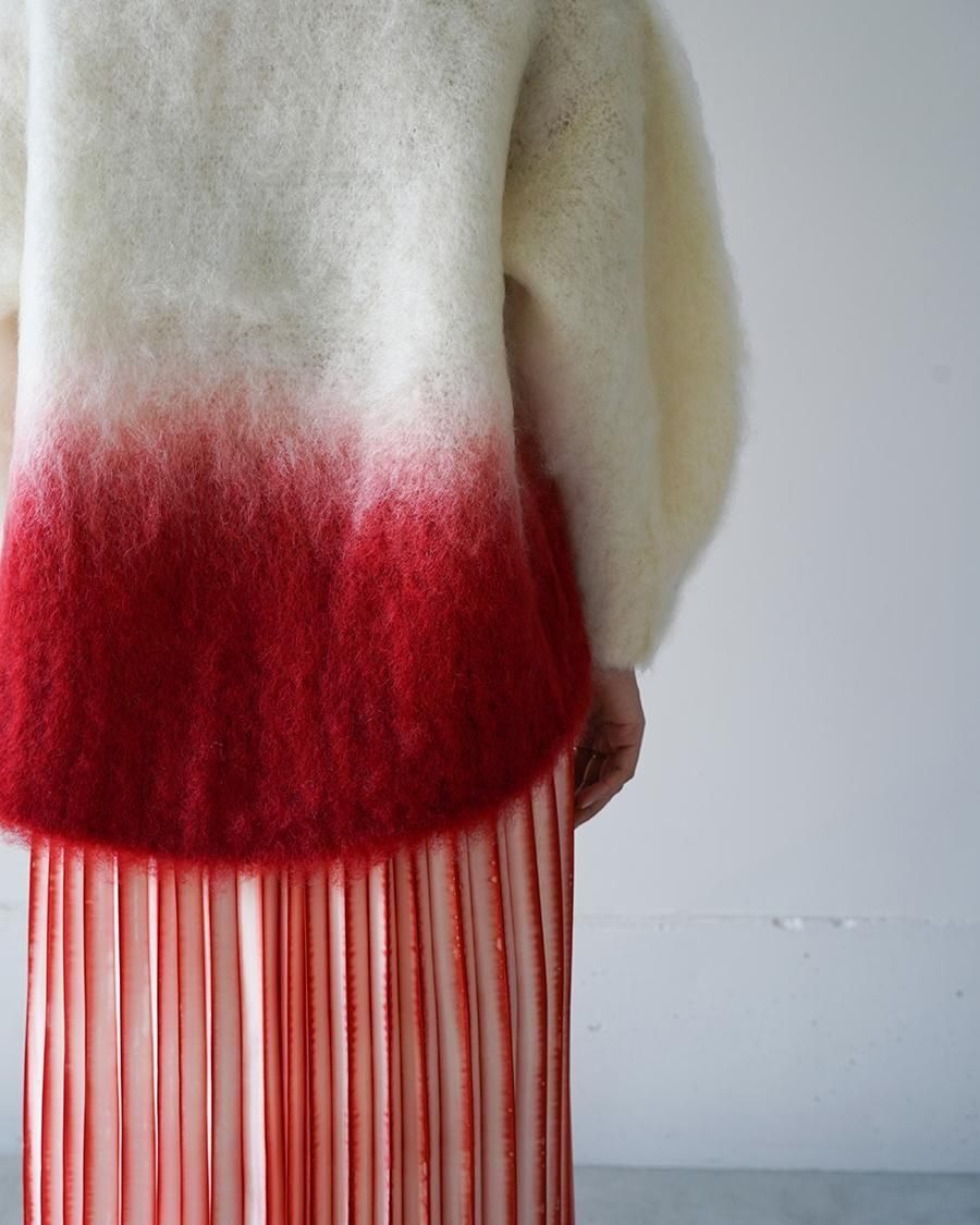 Mame Kurogouchi Fur Knitted High Neck Top