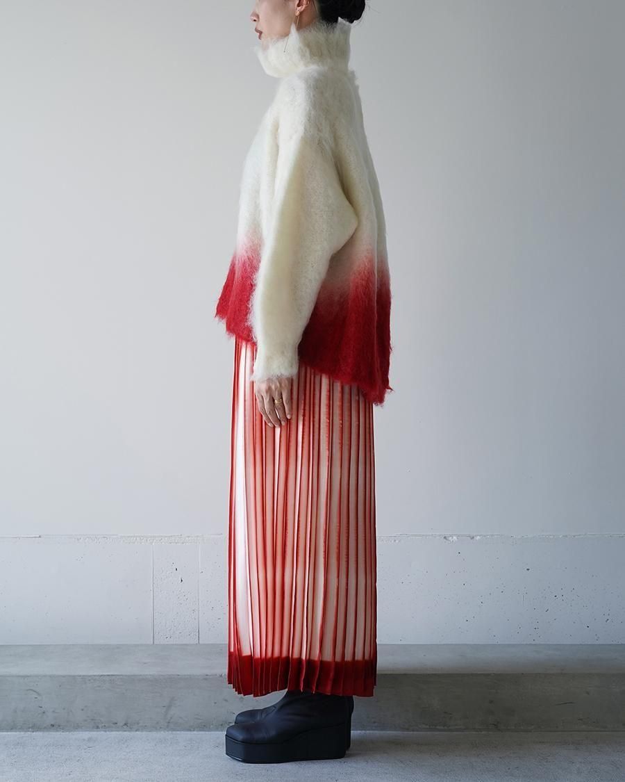 Mame Kurogouchi Fur Knitted High Neck Top