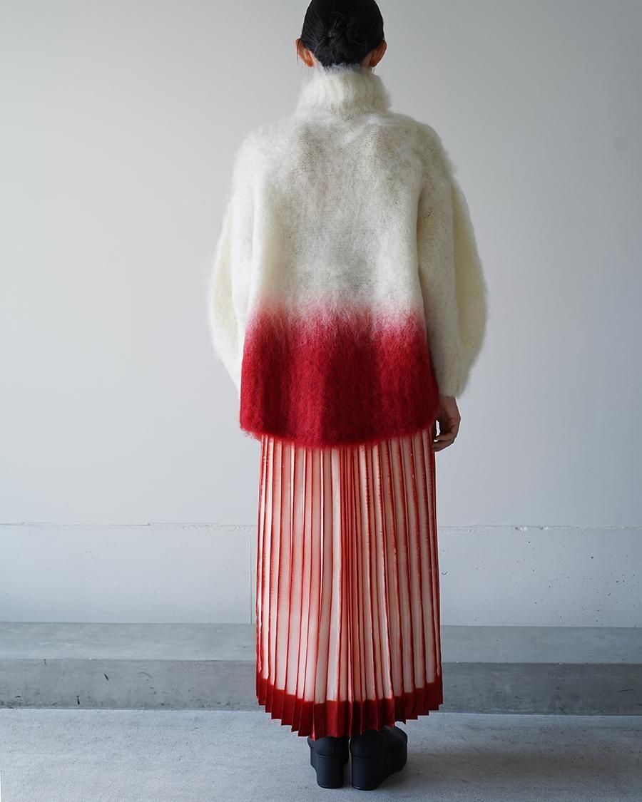 Mame Kurogouchi Fur Knitted High Neck Top