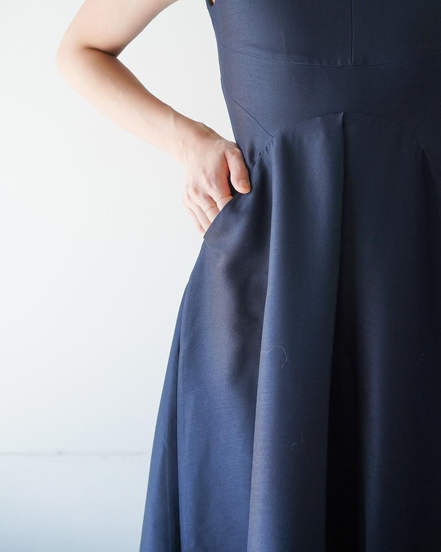 HARUNOBUMURATA MAGGIE - WOOL SILK VOLUME DRESS