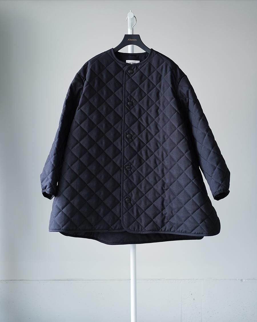 THE RERACS RERACS COLLARLESS A-LINE QUILTING COAT