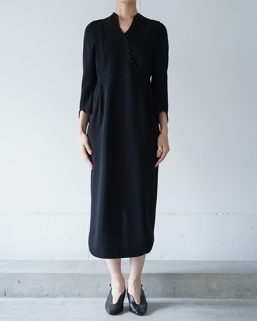 Mame Kurogouchi Triacetate Georgette V-Neck Dress - Altamira