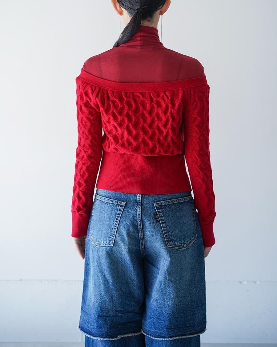 PHOTOCOPIEU TOPAZ / OFF-SHOULDER SWEATER