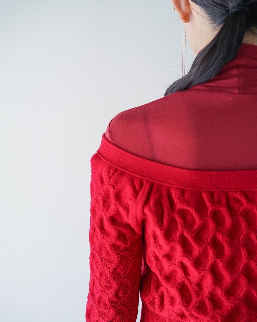 PHOTOCOPIEU TOPAZ / OFF-SHOULDER SWEATER