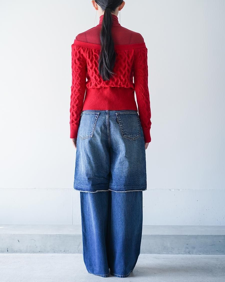 PHOTOCOPIEU TOPAZ / OFF-SHOULDER SWEATER