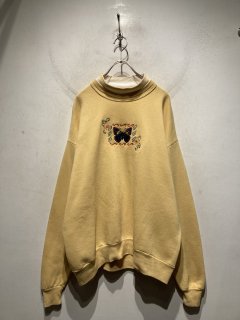 “Butterfly” Embroidered Sweat Shirt 「Made in USA」