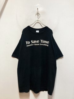 “To Save Time” Print Tee