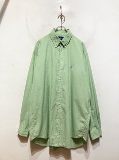 “Ralph Lauren” L/S Gingham Check Shirt GREEN
