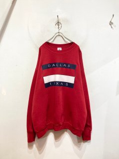 90’s “DALLAS TEXAS” Print Sweat Shirt 「Made in USA」