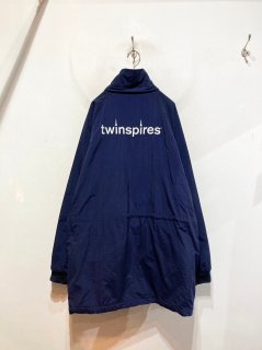 “twinspires” Fleece Lining Nylon Half Coat