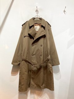 “Misty Harbor” Long Trench Coat With Boa Liner