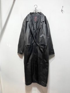 “G�” Long Leather Coat