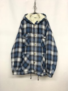 90’s “BASIC EDITION” Boa Lining Flannel Hoodie