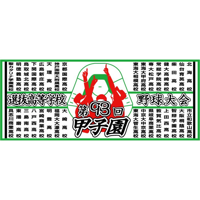 いラインアップ 第92回選抜甲子園大会タオル ilam.org