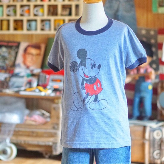 ヴィンテージディズニーミッキーマウスリンガーTシャツUSA製