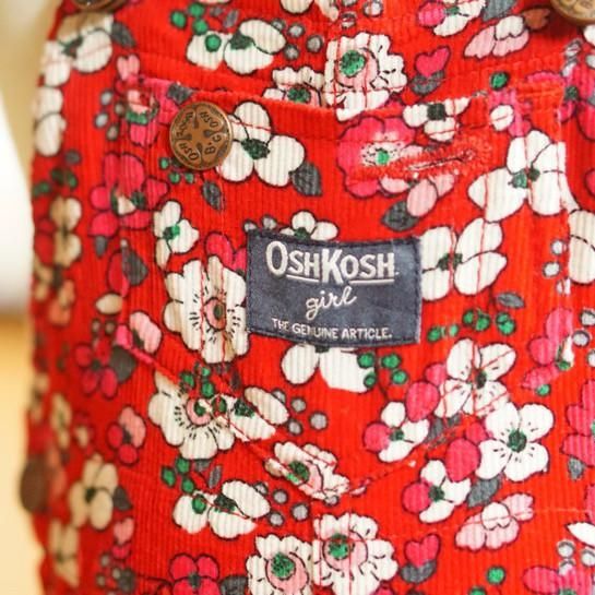 オシュコシュ花柄キッズオーバーオール オシュコシュ花柄キッズオーバーオール