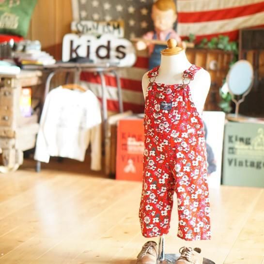 オシュコシュ花柄キッズオーバーオール オシュコシュ花柄キッズオーバーオール