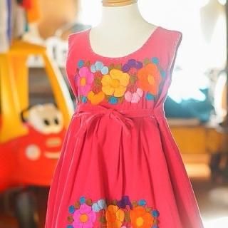 ヴィンテージキッズメキシカン刺繍ワンピース