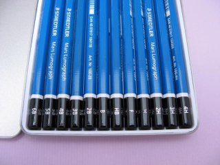 ステッドラー　ルモグラフ鉛筆　100G12（12本セット/６Ｂ-４Ｈ）
