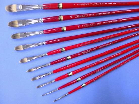 リレッド筆 series8025 フィルバート/ナイロン/長軸＊ - 画材あ～る