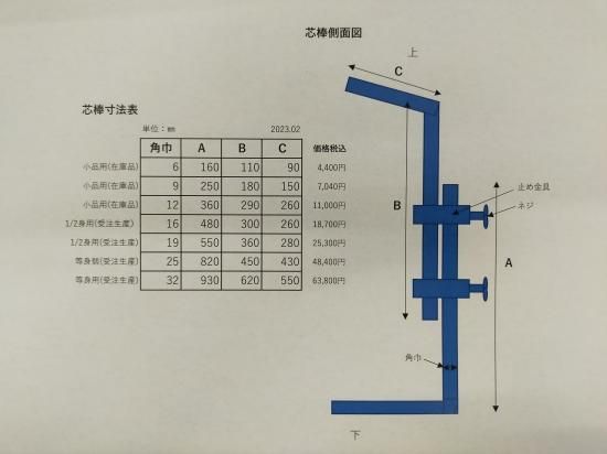 人体用 芯棒(鉄製） - 画材あ～る