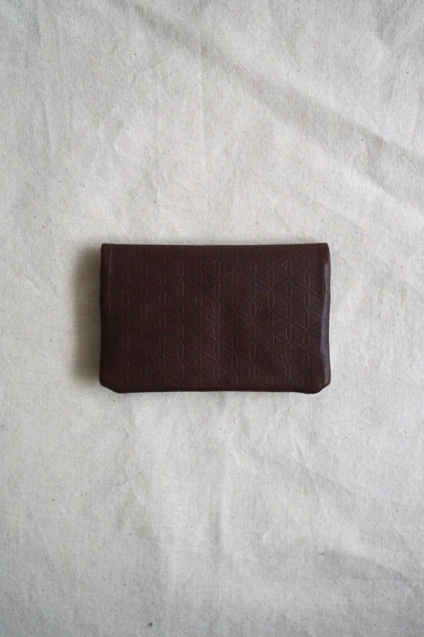 COSMIC WONDER / Naturally tanned leather bifold wallet / BROWN