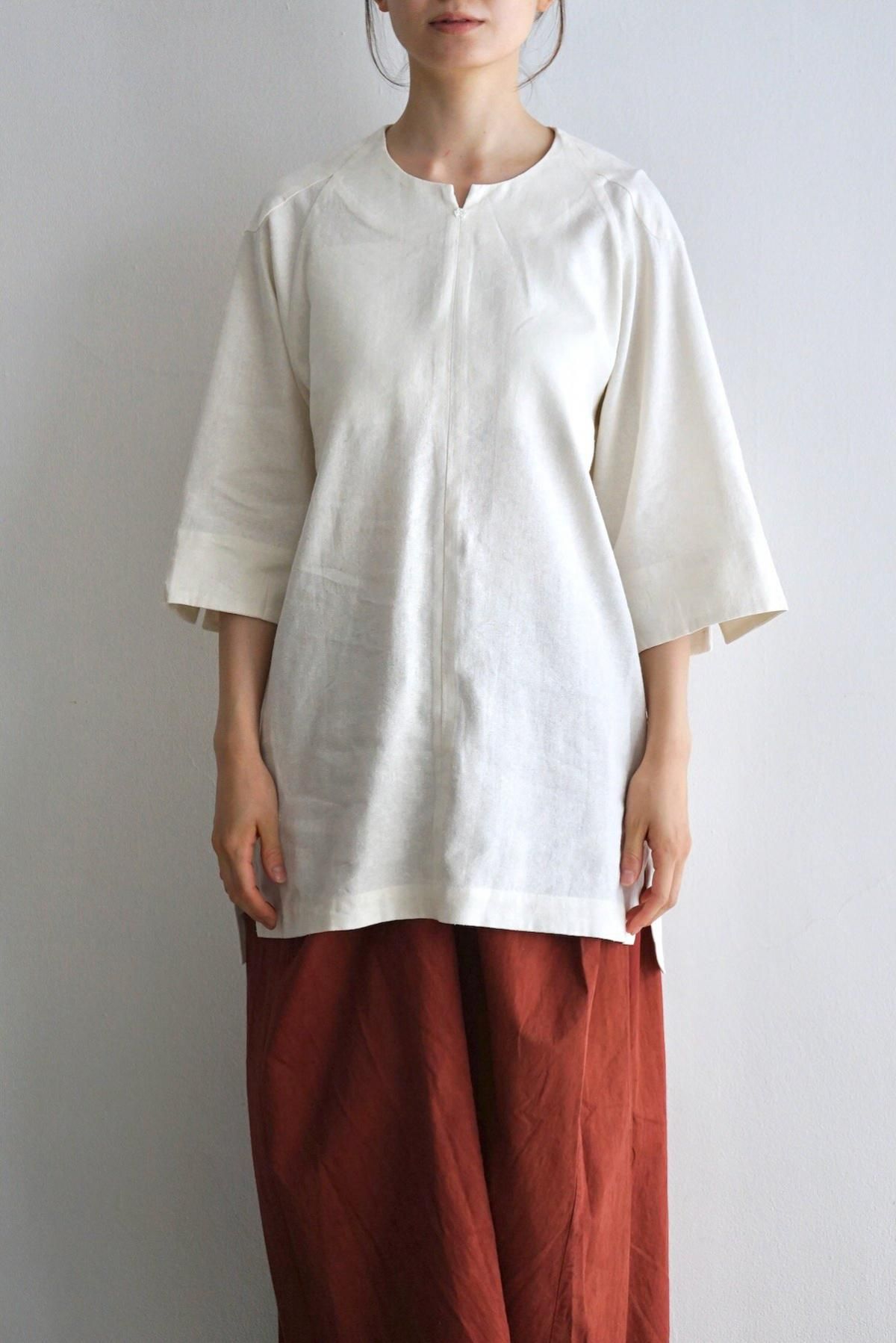 COSMIC WONDER / Silk & Linen Smock / White
