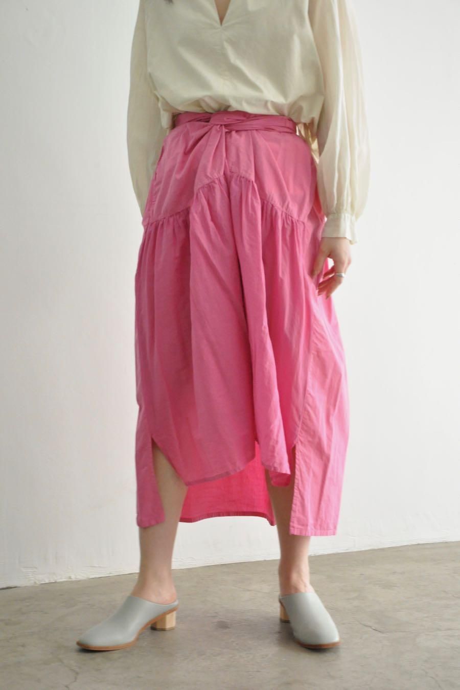COSMIC WONDER / Beautiful silk cotton wrapped skirt / PLUM