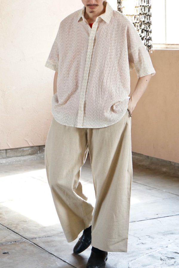 JAN JAN VAN ESSCHE / SHIRT#88 / RAIN KASURI NETTLE CLOTH